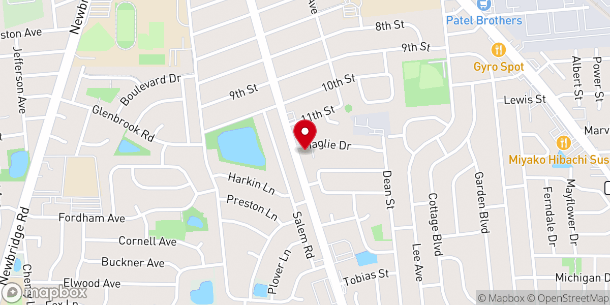 Map showing location of Cornerstone Church