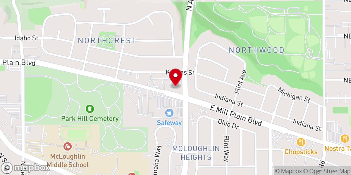 Map showing location of Grace Baptist Church