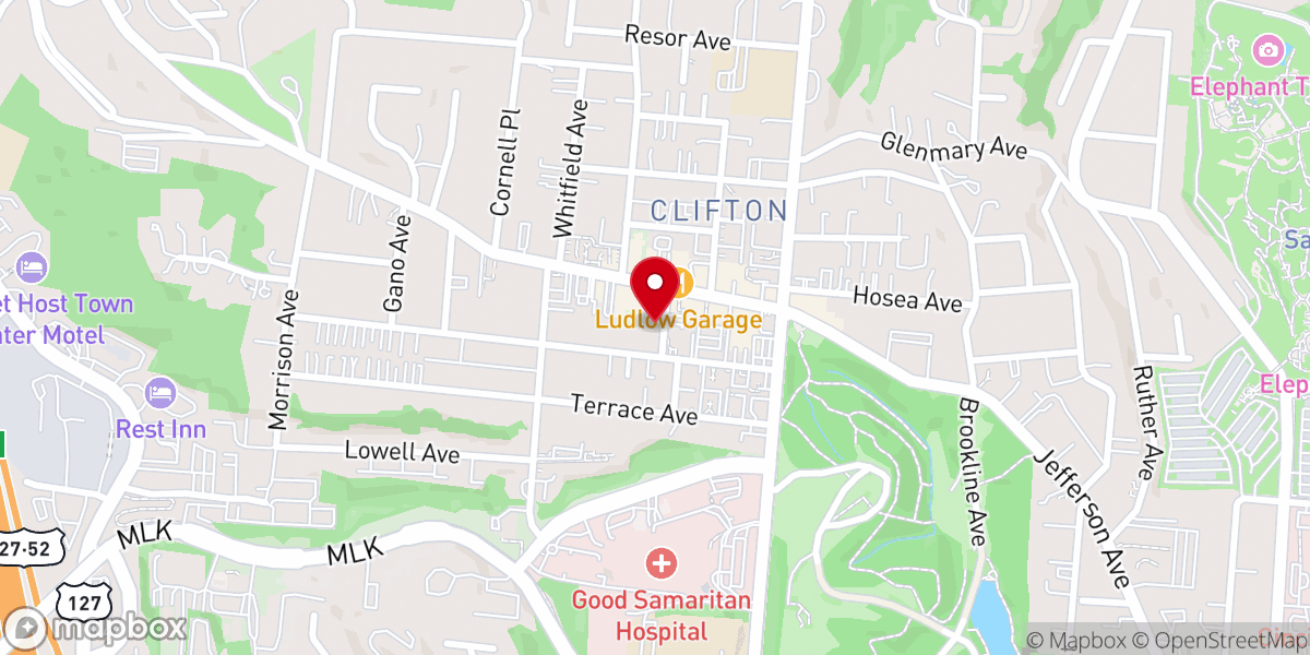 Map showing location of Clifton Church of Christ