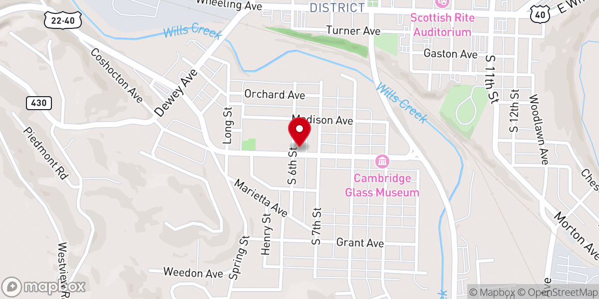 Map showing location of Faith United Methodist