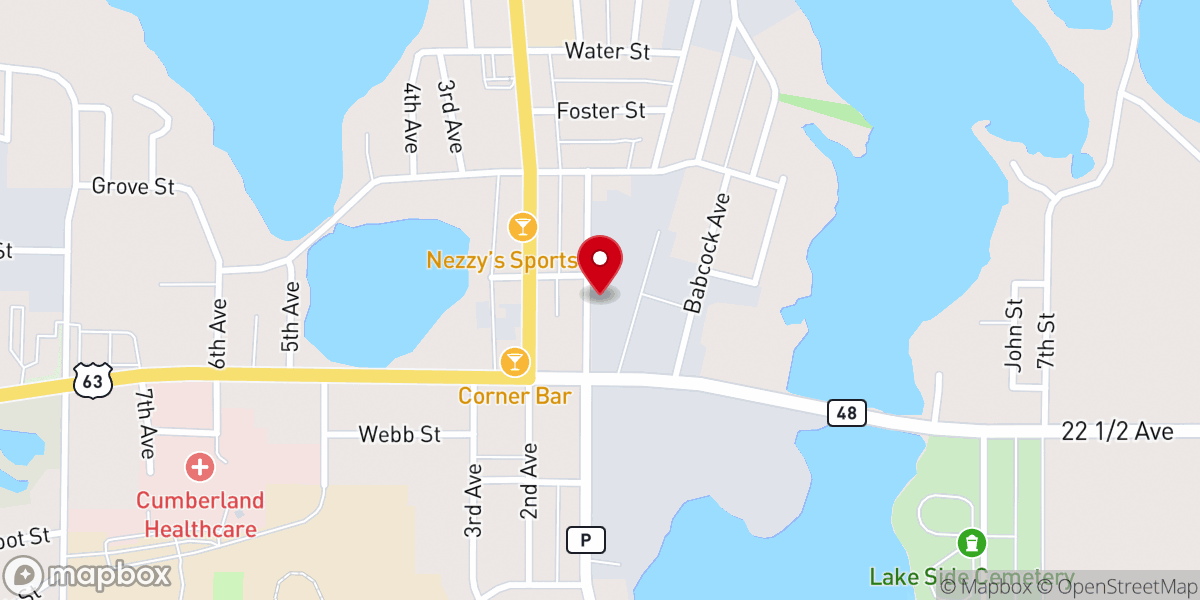Map showing location of Cumberland Area Community Food Pantry