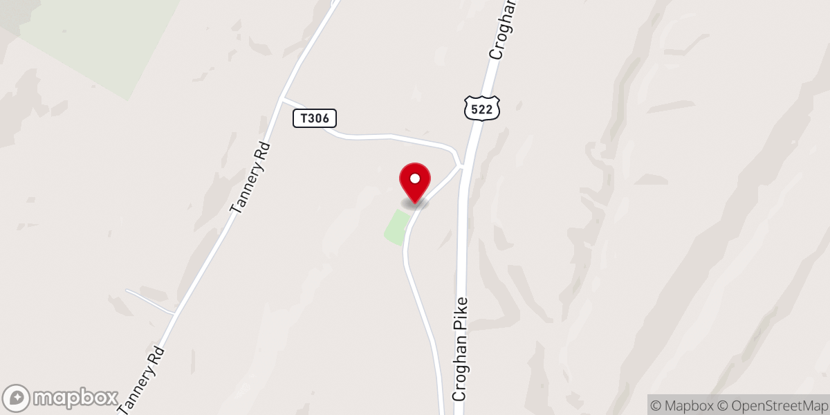 Map showing location of Fair Ridge Assembly of God