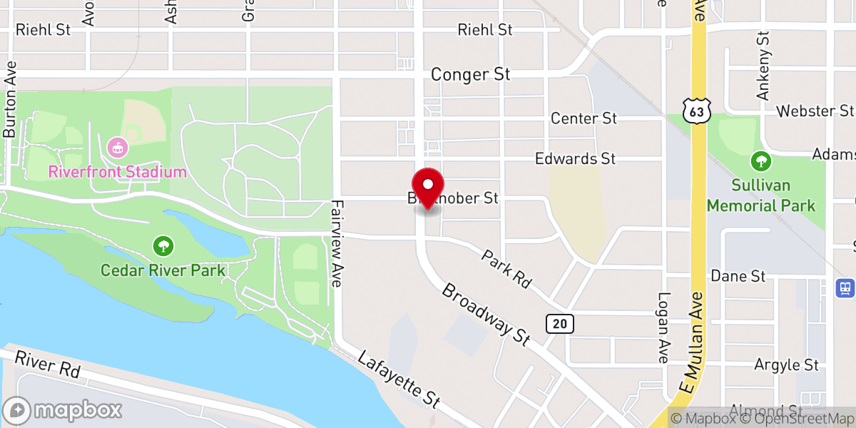 Map showing location of St. Vincent de Paul Society