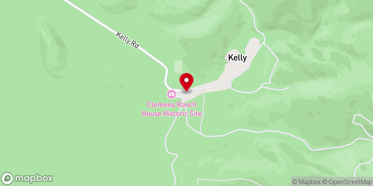 Map showing location of St. John the Baptist church, Kelly