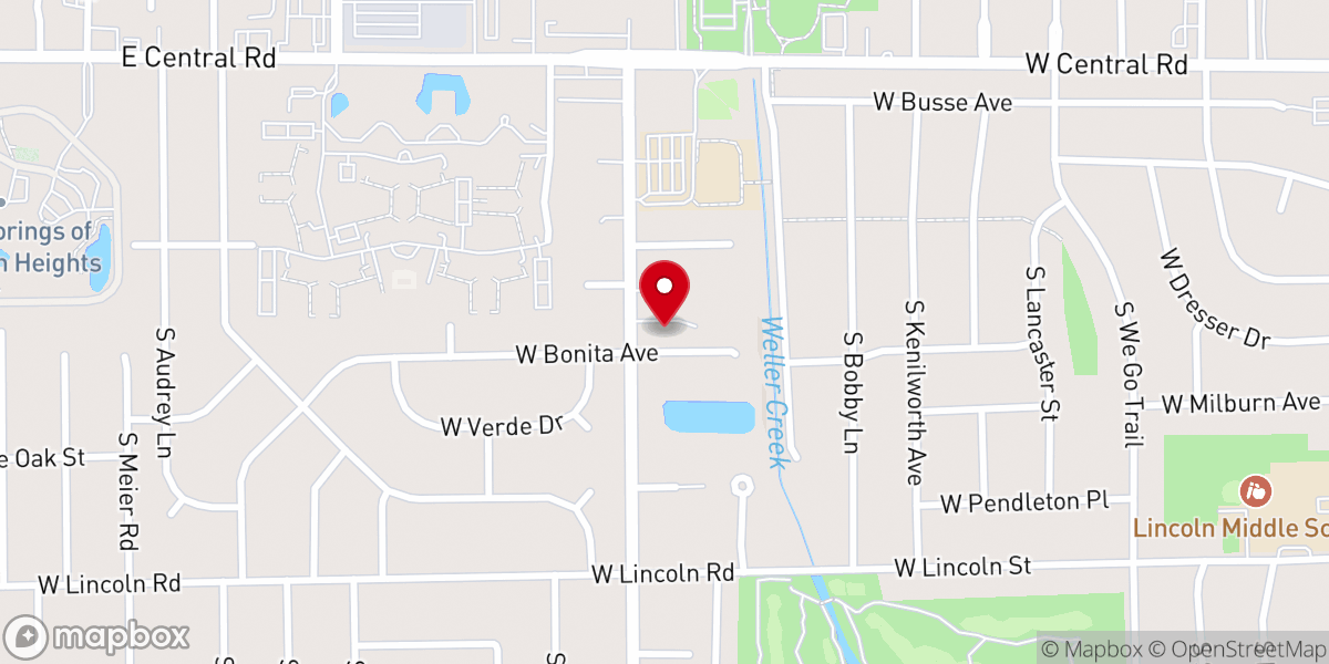 Map showing location of Bible Baptist Church