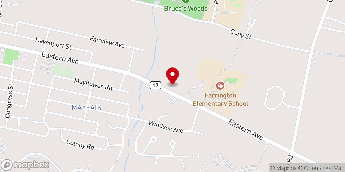Map showing location of Emmanuel Lutheran Episcopal Church