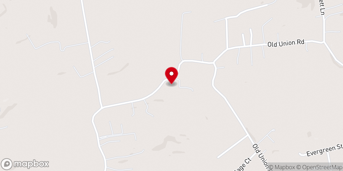 Map showing location of Old Union Church