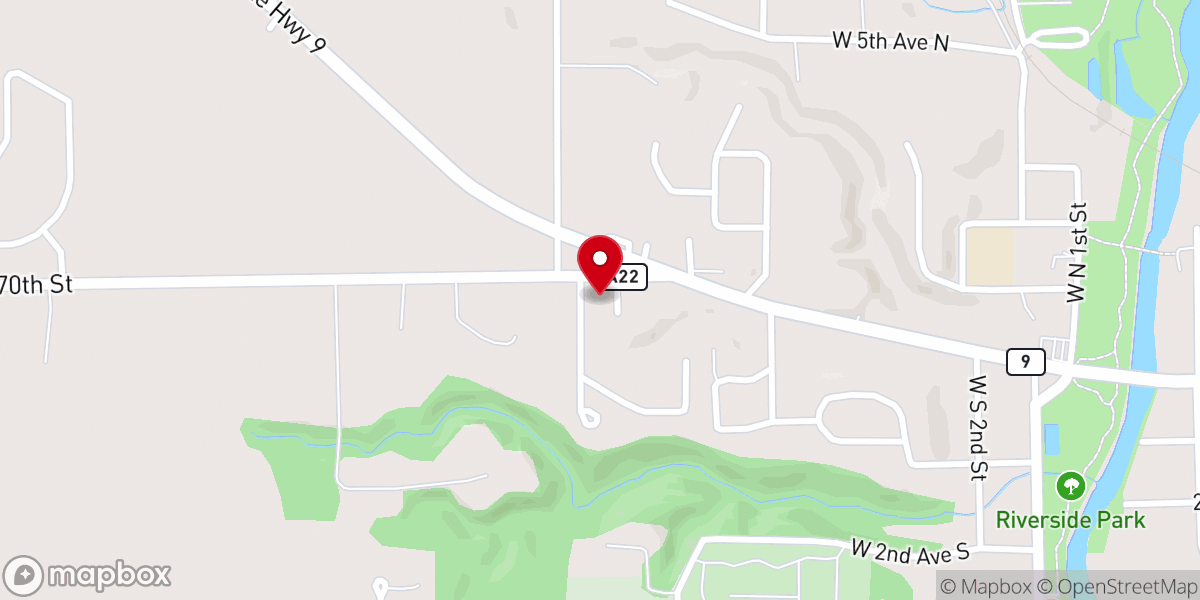 Map showing location of Grandview Baptist Church