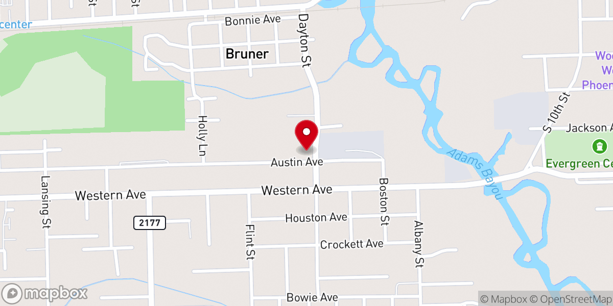 Map showing location of First Baptist Church of West Orange