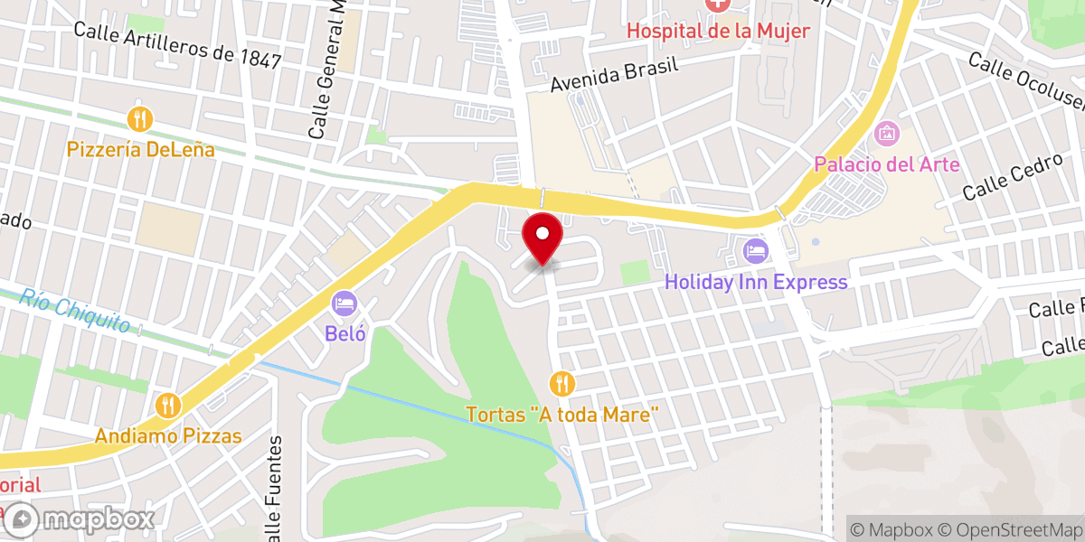 Map showing location of Casa de Oración Morelia