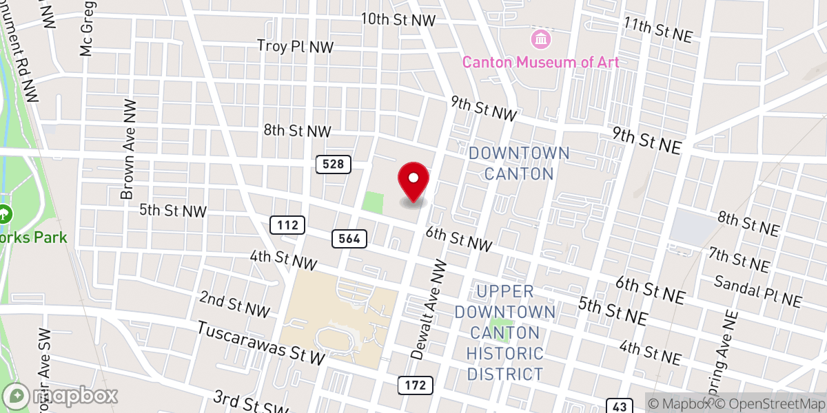 Map showing location of Basilica of Saint John the Baptist
