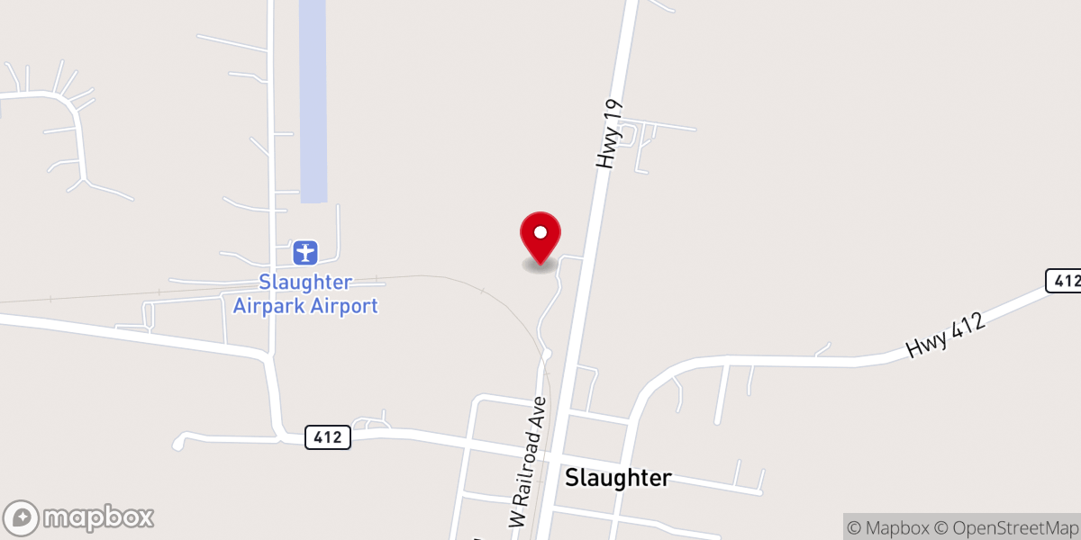 Map showing location of Tri Parish Cooperative