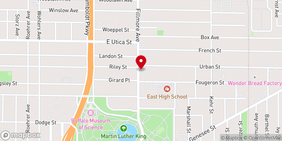 Map showing location of Hopewell Baptist Church