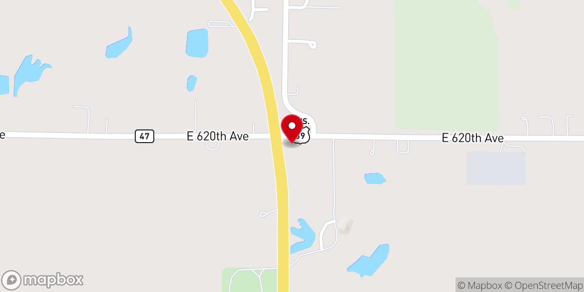 Map showing location of New Life Baptist Church