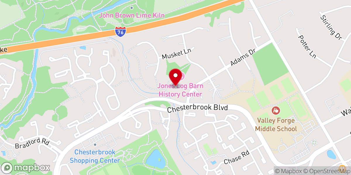 Map showing location of Duportail House-Chesterbrook