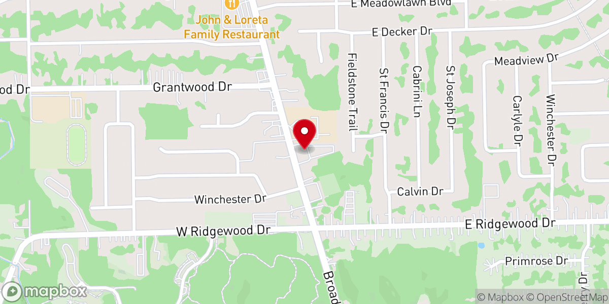 Map showing location of Church of Evangelic Faith