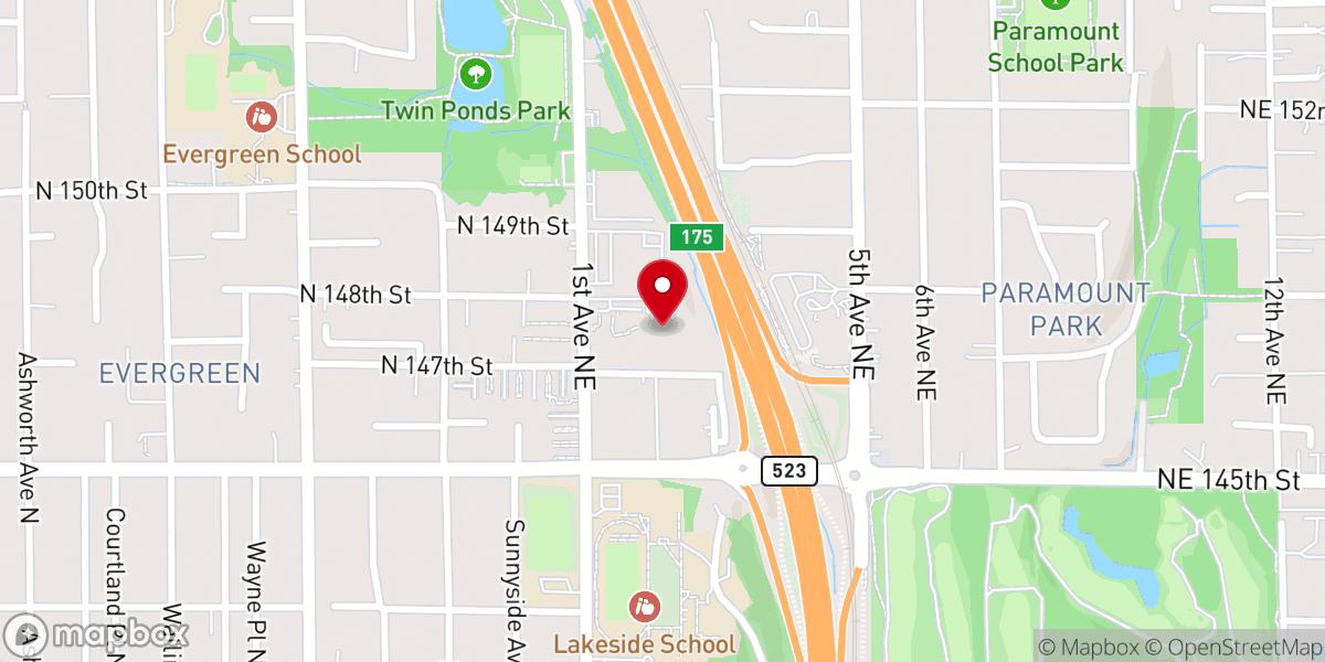 Map showing location of Phillippi Presbyterian Church of Seattle