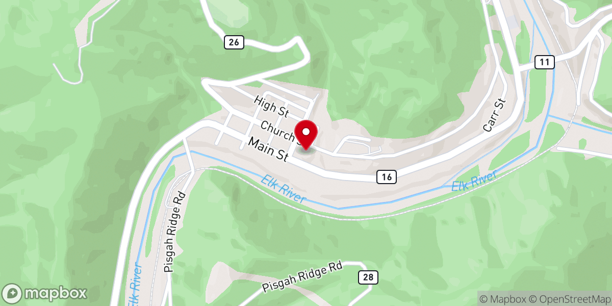 Map showing location of Old Clay County Courthouse
