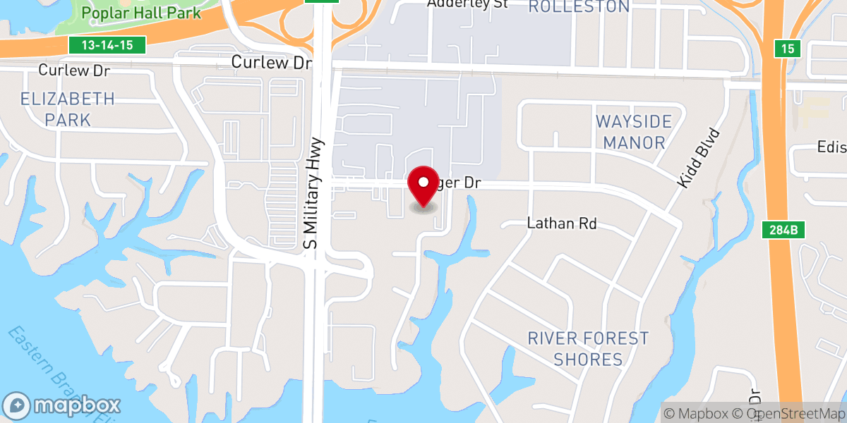 Map showing location of Aldersgate United Methodist