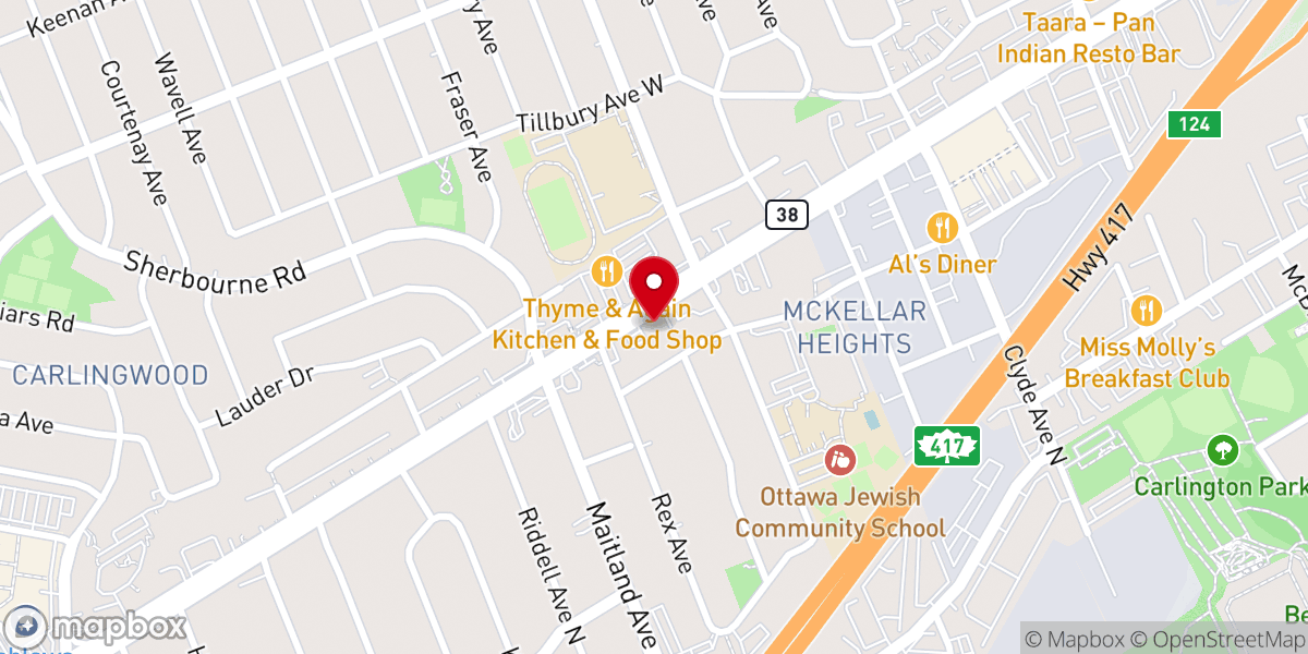 Map showing location of Ottawa Church Of God