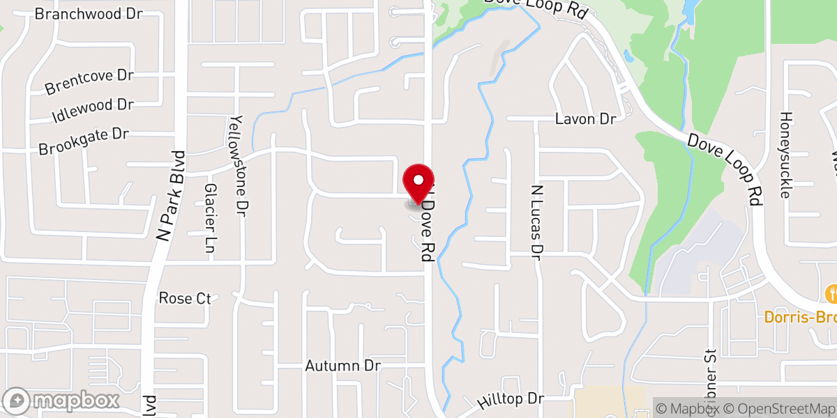 Map showing location of Grapevine Church of God