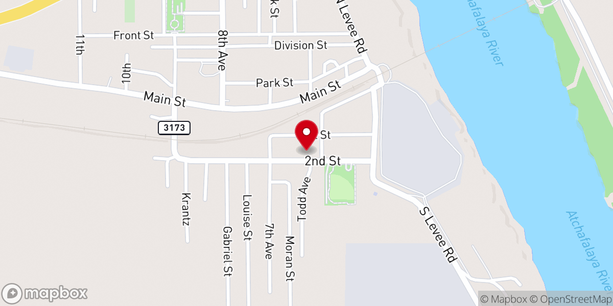 Map showing location of Bible Baptist Church