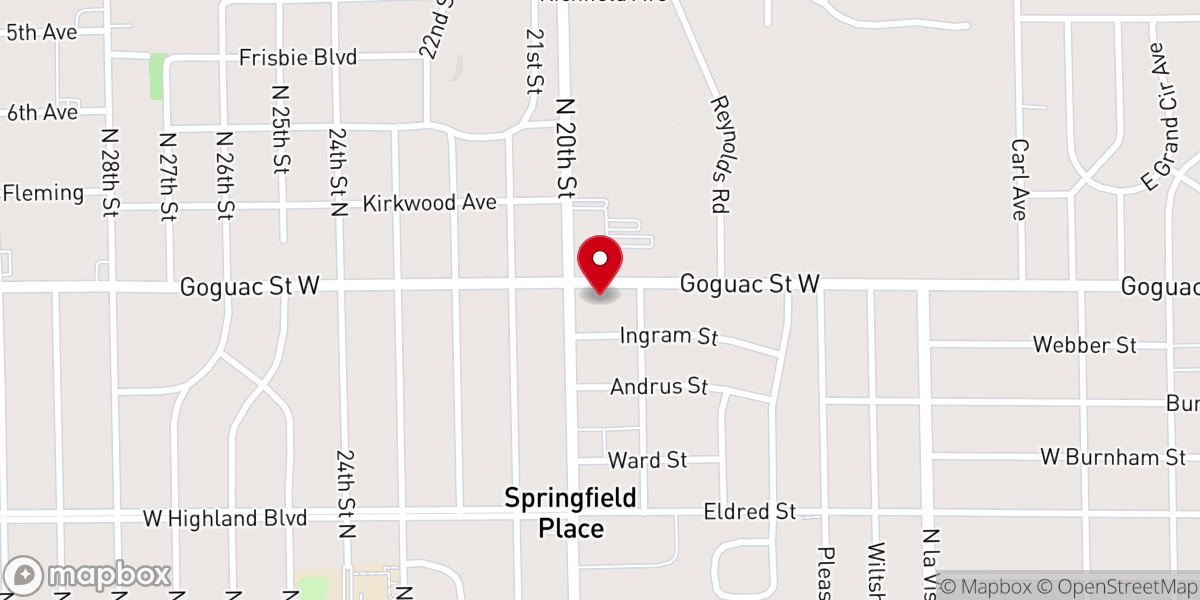 Map showing location of Agape Ministries