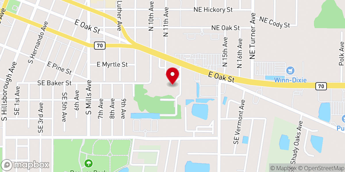 Map showing location of Catholic Charities