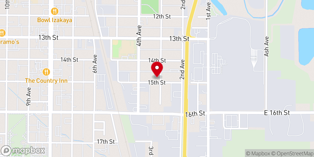 Map showing location of Greeley North Foursquare Gspl