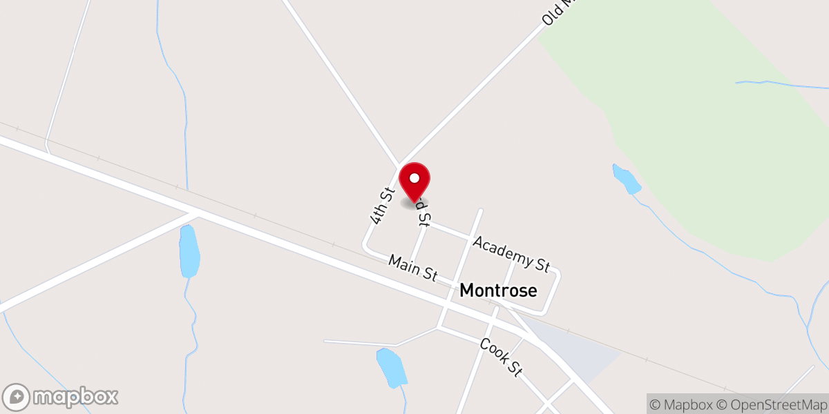 Map showing location of Bay Springs Primitive Baptist Church