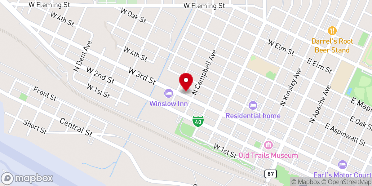 Map showing location of In Him Community Church
