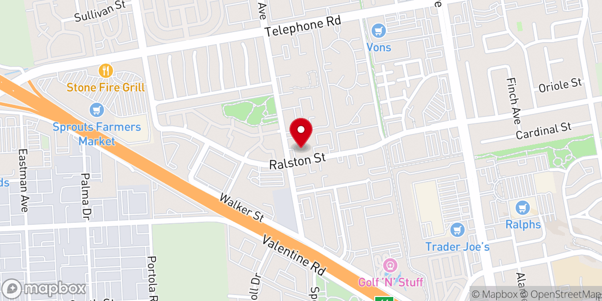 Map showing location of Reality Church Ventura