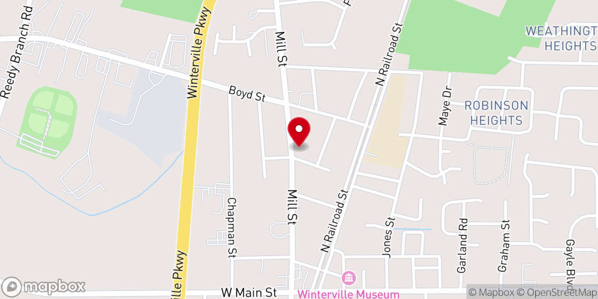 Map showing location of Rock Bottom Pentecostal Holiness Church