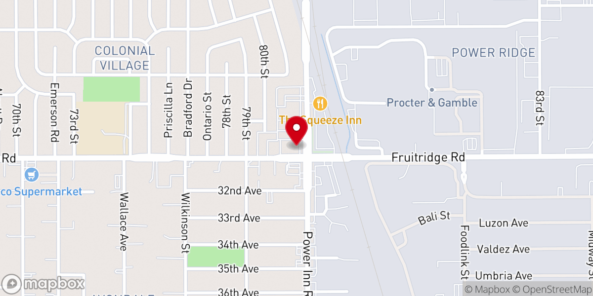 Map showing location of Family Bible Fellowship Community Church