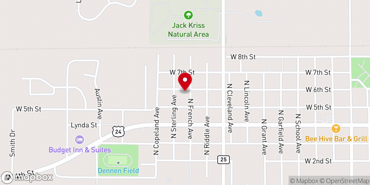 Map showing location of Sacred Heart Catholic School