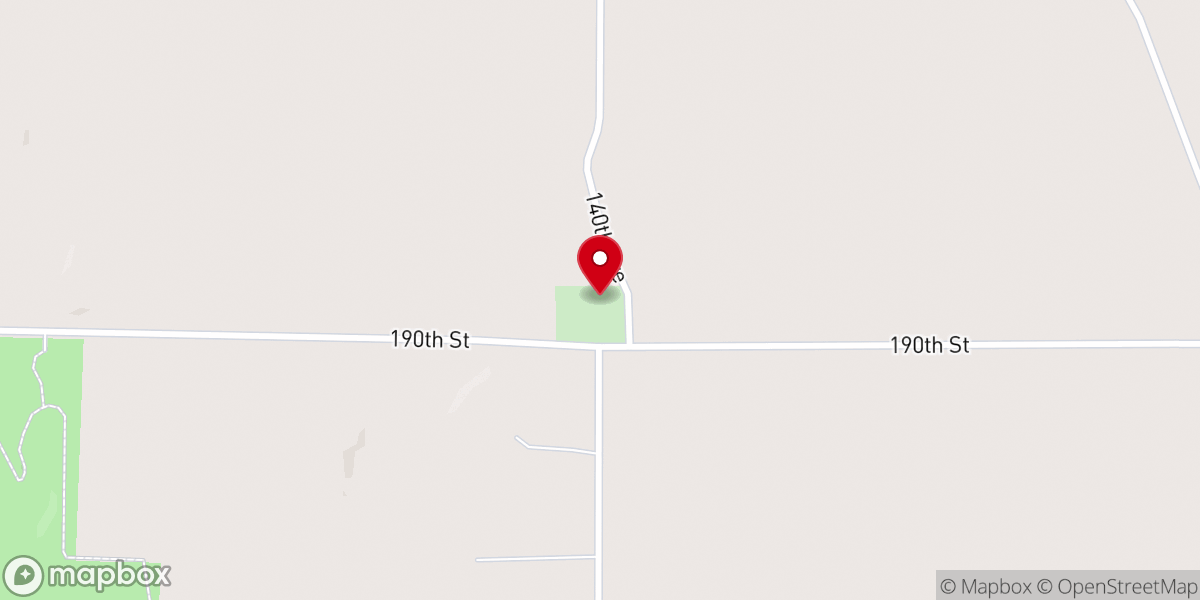 Map showing location of Baptist Church (Sperry, Iowa)