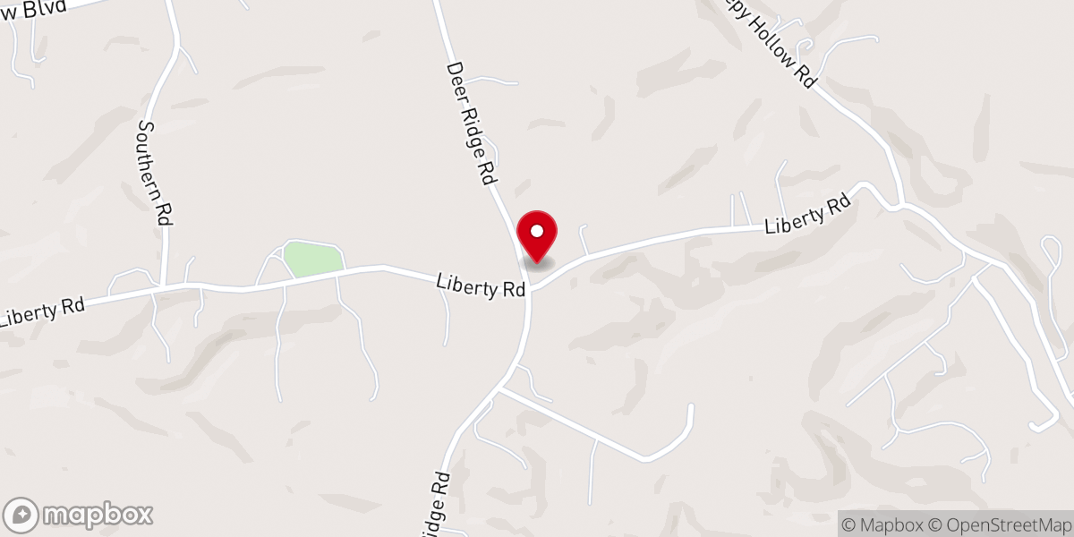 Map showing location of Liberty Lincoln Church of Christ