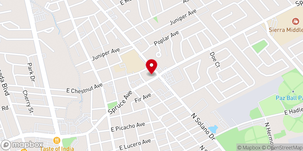 Map showing location of Mosaic Church of Las Cruces