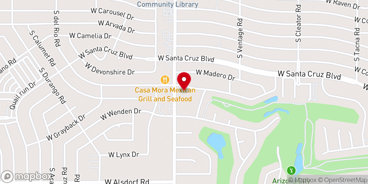 Map showing location of First Baptist Church, FBC Arizona City