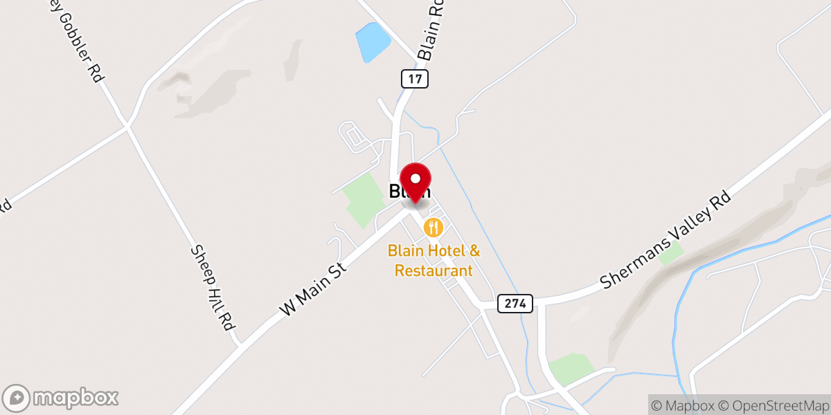 Map showing location of Roberto's Pizza & Sub Shop