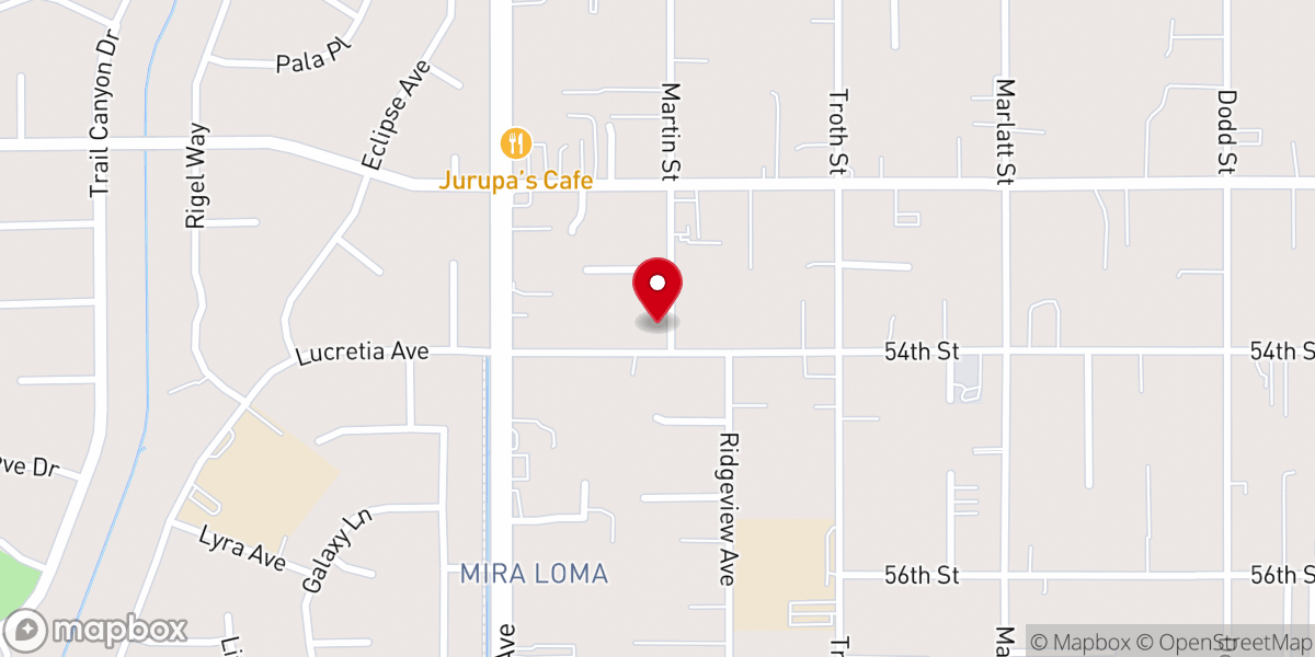 Map showing location of Calvary Chapel Inland