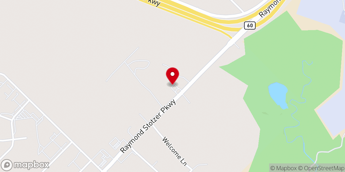 Map showing location of Hope Bible Church