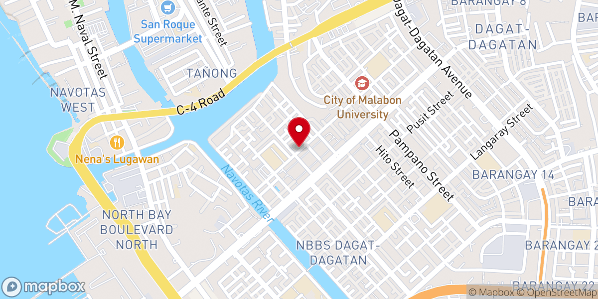 Map showing location of End Time Message Bible Believers - Navotas Church