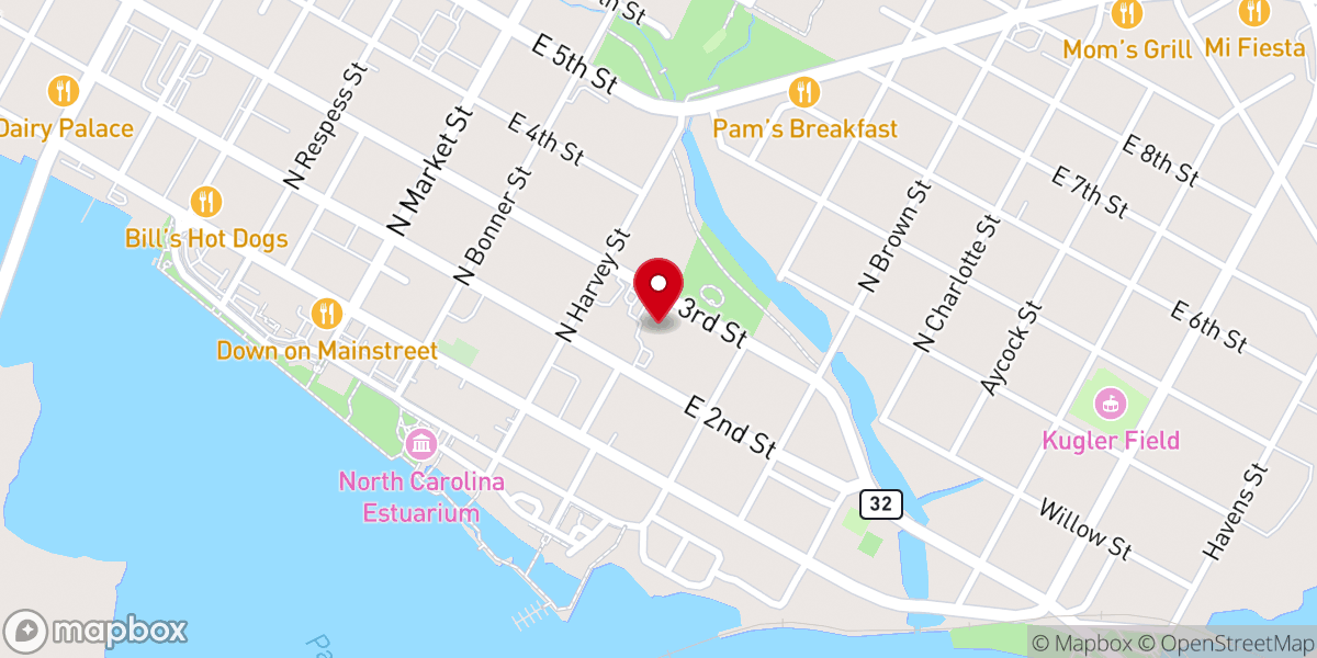 Map showing location of First Christian Church, Disciples of Christ