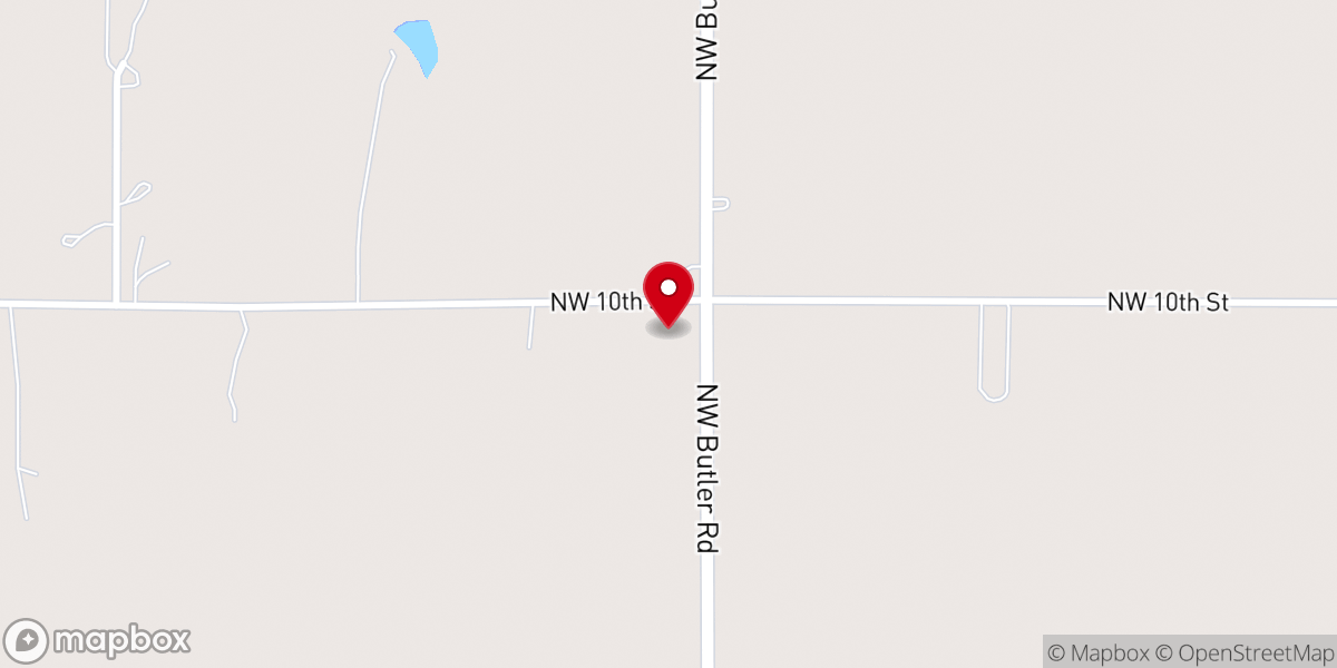 Map showing location of Palmyra Baptist Church