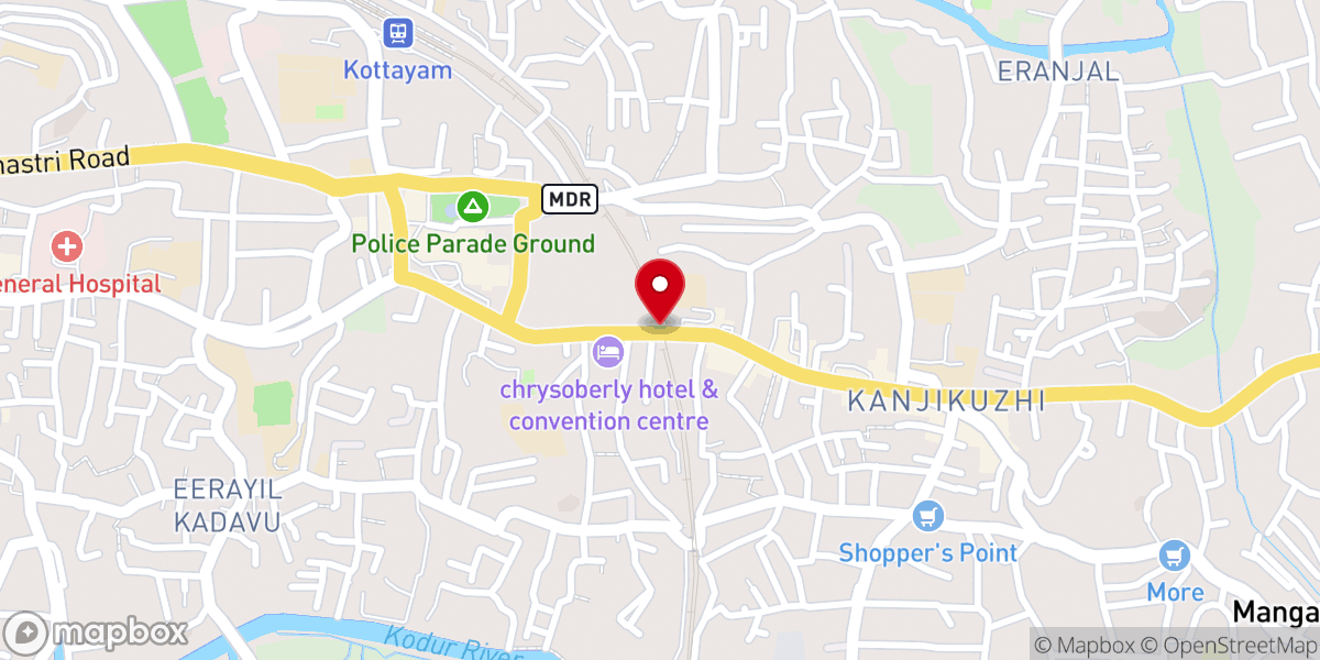 Map showing location of Deliverance Church, Kanjikuzhi,kottayam