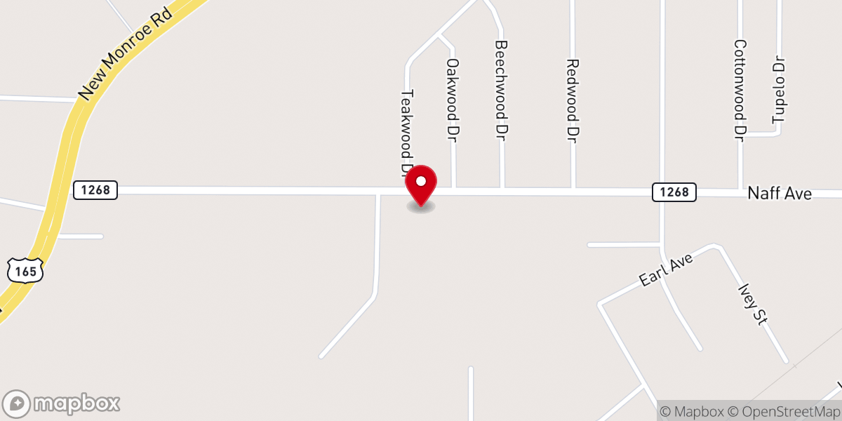 Map showing location of Gethsemane Landmark Missionary Baptist Church 4270 Naff ave, Bastrop,La 71220