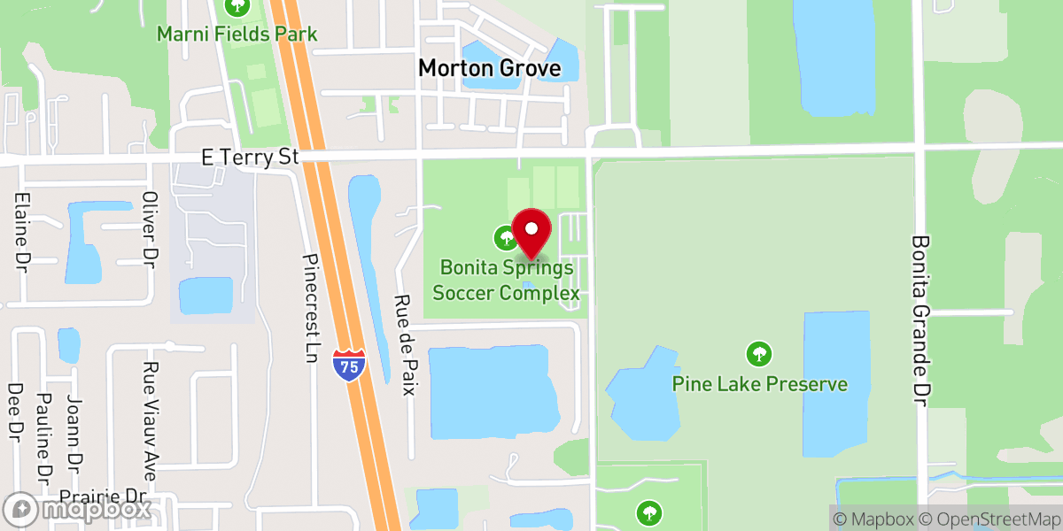 Map showing location of Bonita Springs YMCA