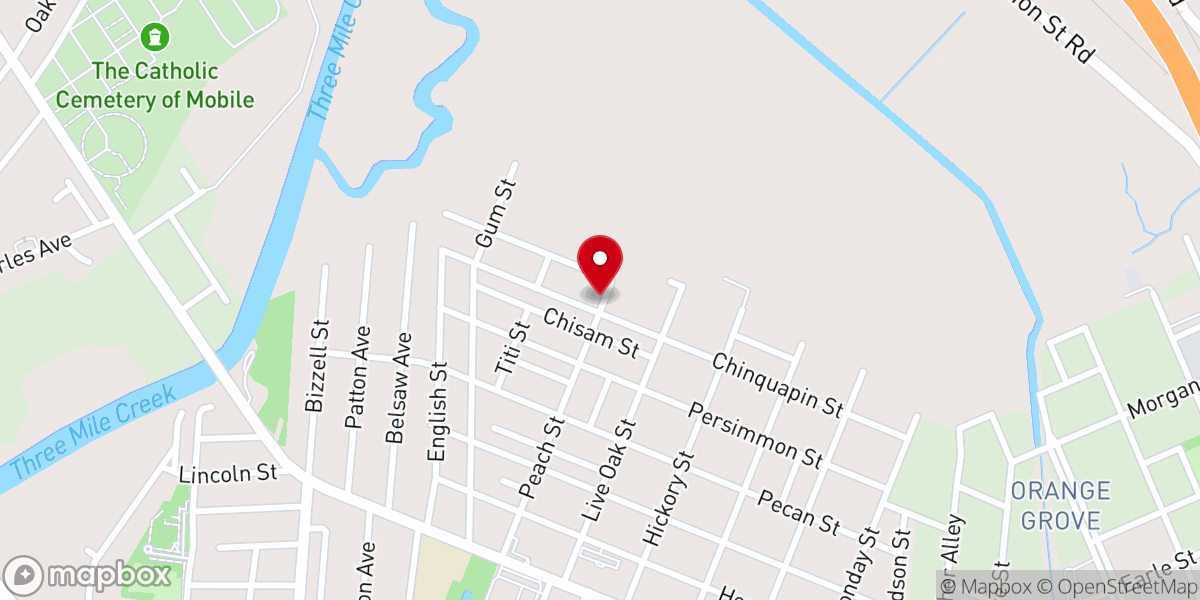 Map showing location of Greater Macedonia Baptist Church
