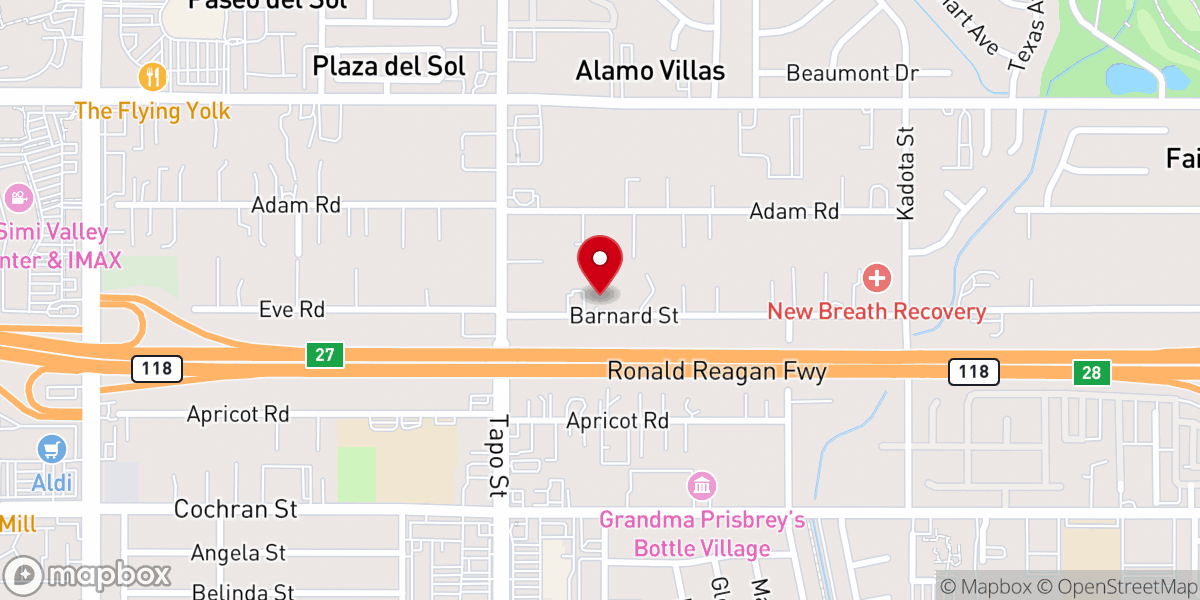 Map showing location of Simi Valley Missionary Baptist